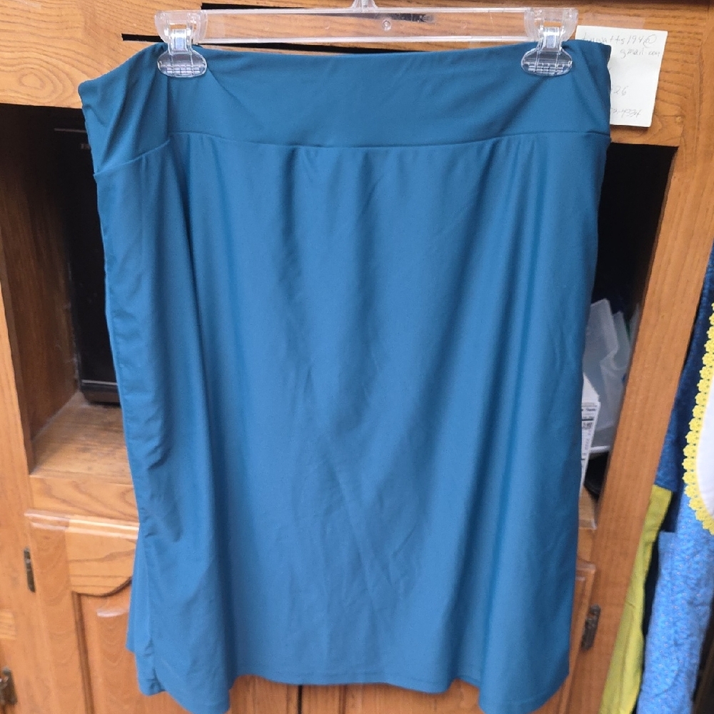 Flattering Teal Midi A-Line Skirt